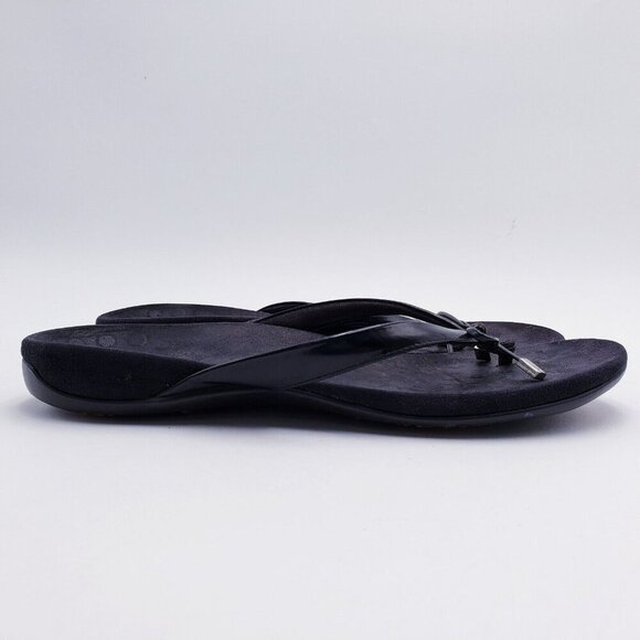 Vionic Womens Size 11 Cassie Flip Flop Sandal  Arch Comfort Bow Orthoheel Black - Picture 5 of 9